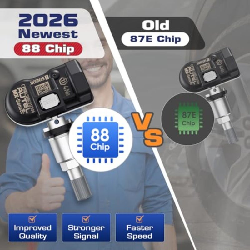 مستشعر TPMS، مستشعر MX، مستشعر استبدال الإطارات مزدوج التردد لجميع السيارات، مثل مستشعر OE، صمام معدني لنظام مراقبة الضغط قابل للاستنساخ بنسبة 100%، اضغط على الداخل، 4 قطع - Image 3