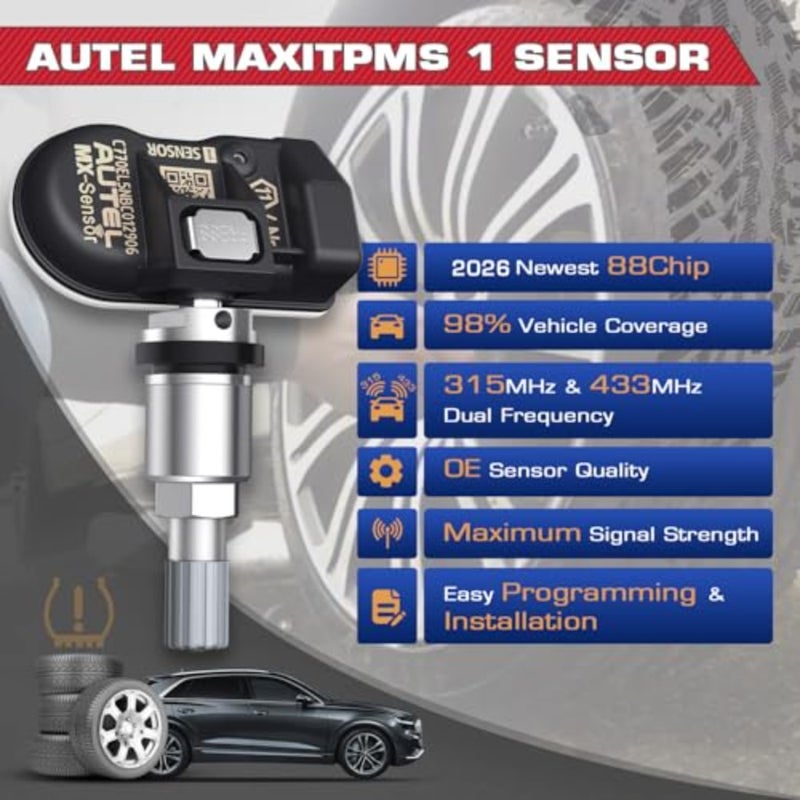 مستشعر TPMS، مستشعر MX، مستشعر استبدال الإطارات مزدوج التردد لجميع السيارات، مثل مستشعر OE، صمام معدني لنظام مراقبة الضغط قابل للاستنساخ بنسبة 100%، اضغط على الداخل، 4 قطع - Image 2