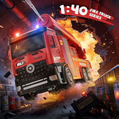 Vanvimen 4 PCS Fire Truck Toys Gifts for 2 3 4 5 Year Old Boys 9 Fire Toy Trucks With Light Sound Sprinkler Pump Include 1 Aircraft and 3 Rescue Fire Trucks Truck Toys for Boys Toddler 13 24 35 46 - Image 5