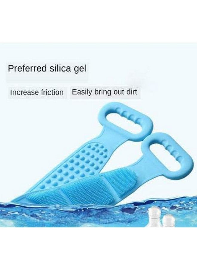 VDHJA Silicone Body Back Scrubber, Double Side Bathing Brush for Skin Deep Cleaning Massage for Shower, Easy to Clean, Lathers Well for Men & Women (Multicolor) - Image 3
