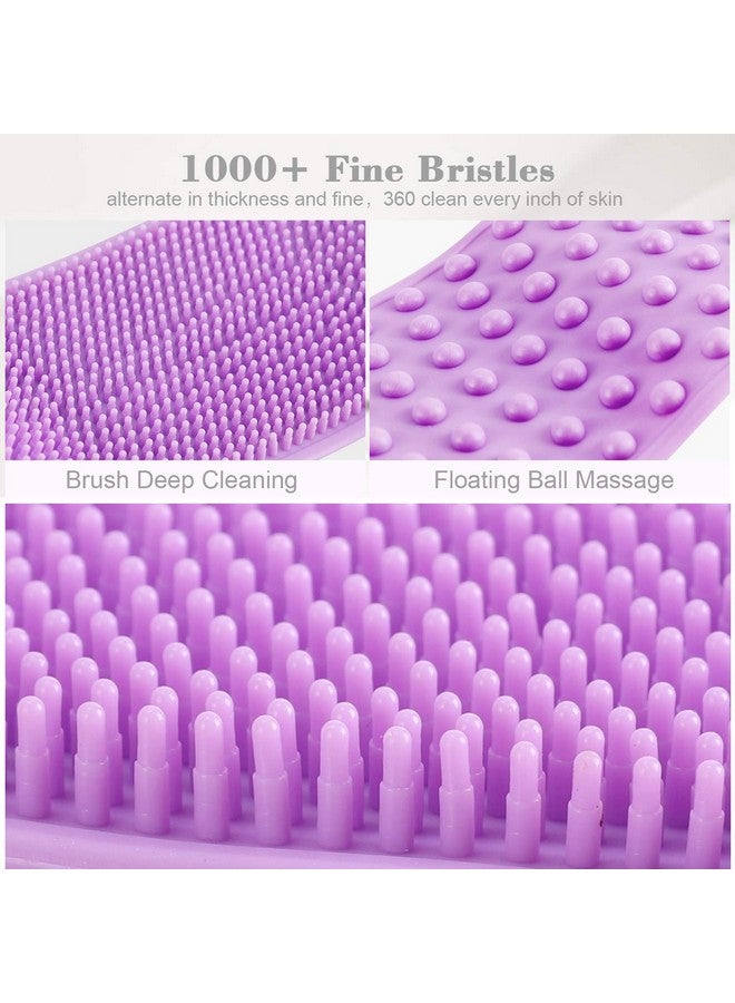 VDHJA Silicone Body Back Scrubber, Double Side Bathing Brush for Skin Deep Cleaning Massage for Shower, Easy to Clean, Lathers Well for Men & Women (Multicolor) - Image 4