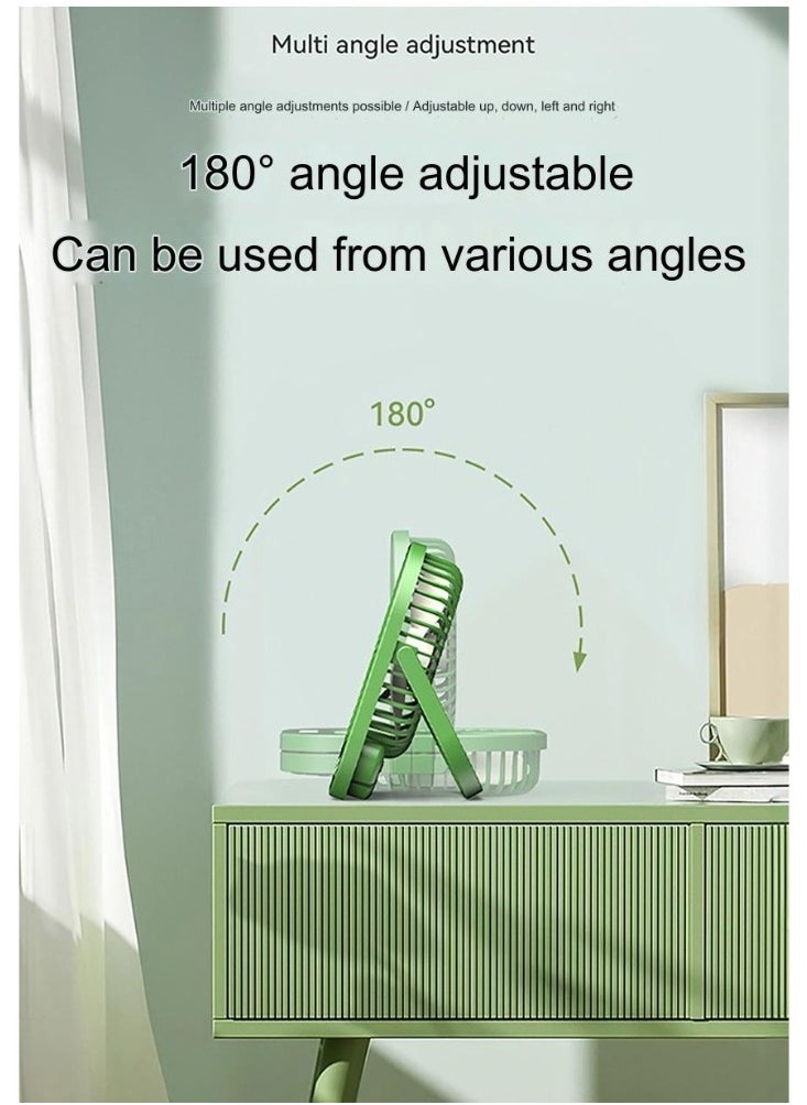 Toy Box Multifunctional Desktop Stand Fan Wireless Portable Mini  Rechargeable Fan with Super Large Wind Power, 3-Speed Setting, and LED Torch Light  - Image 4