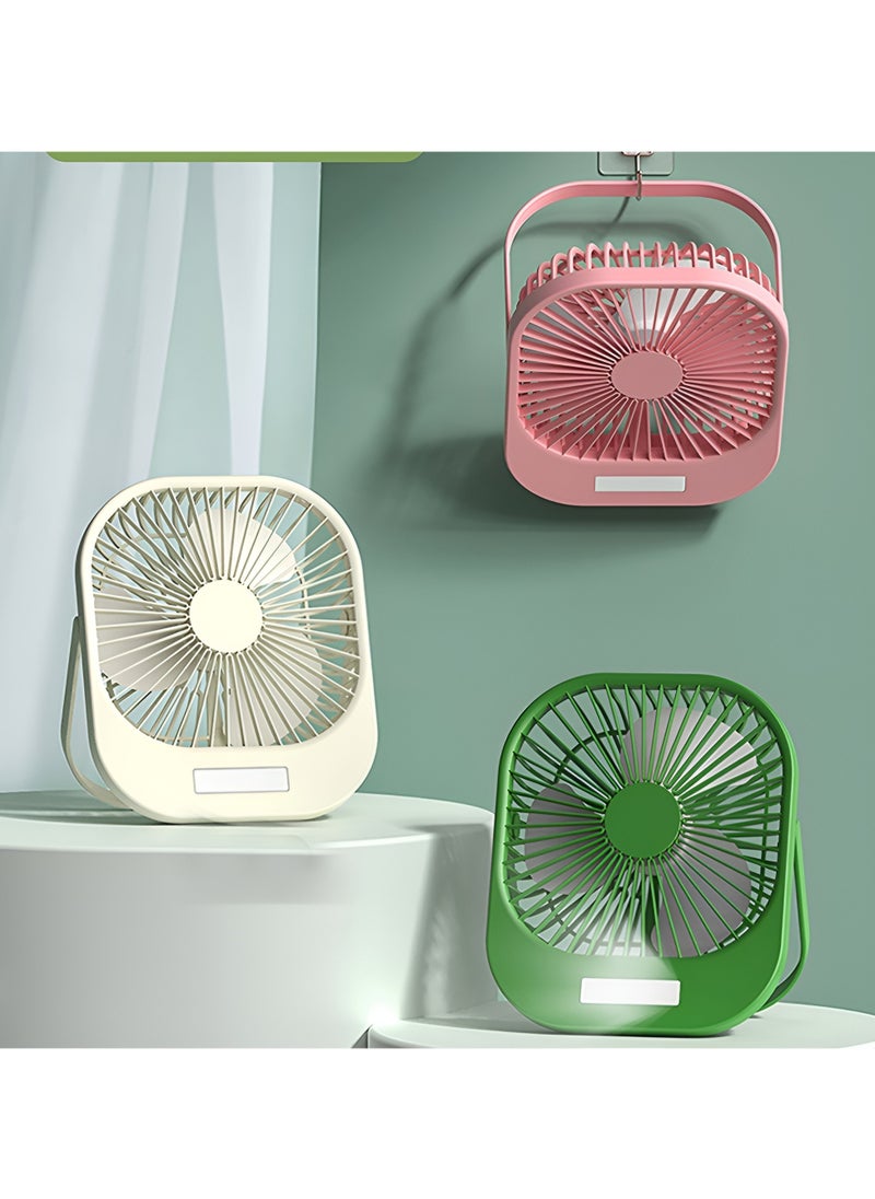 Toy Box Multifunctional Desktop Stand Fan Wireless Portable Mini  Rechargeable Fan with Super Large Wind Power, 3-Speed Setting, and LED Torch Light  - Image 5