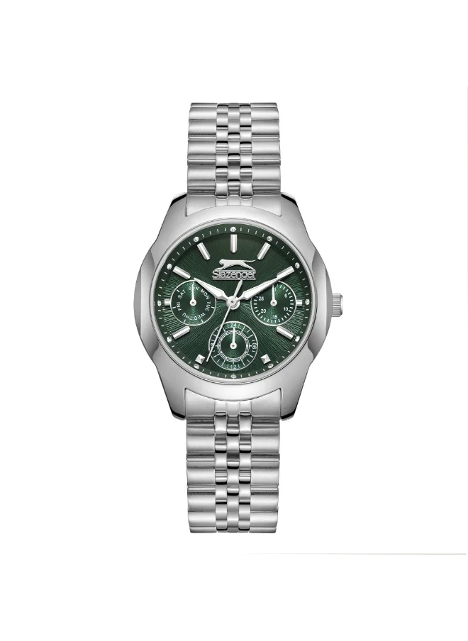 Slazenger Women's Multi Function Display Watch With Silver Metal Strap - SL.9.2408.4.04
