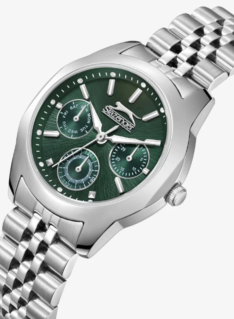 Slazenger Women's Multi Function Display Watch With Silver Metal Strap - SL.9.2408.4.04