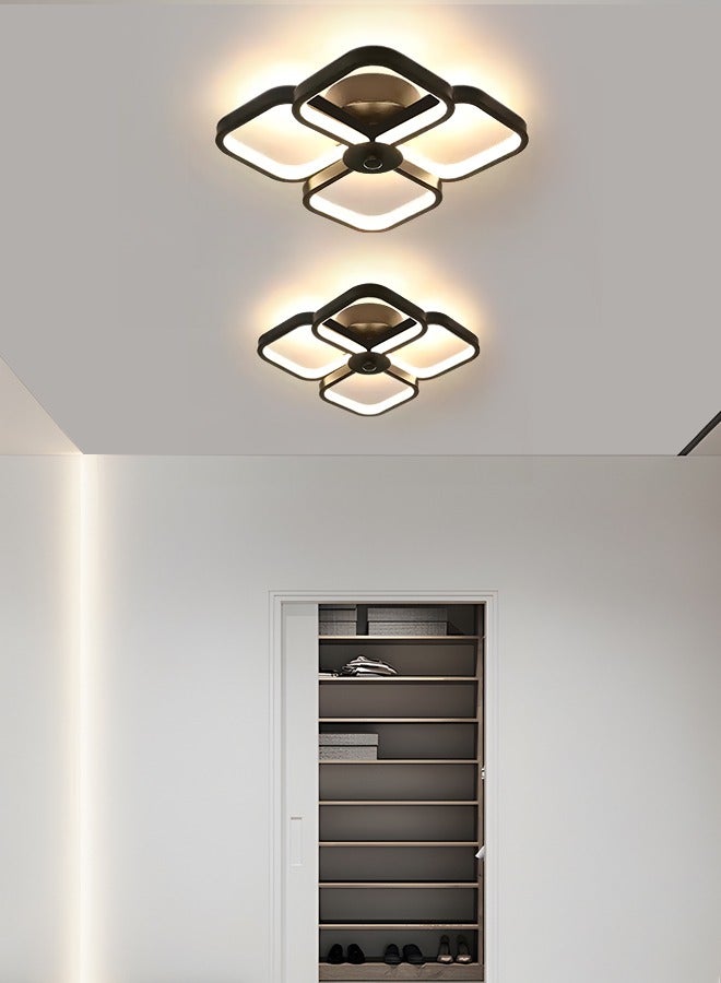 YATAI LIGHTING ضوء سقف حديث، مصباح LED متعدد المربعات قابل للتعتيم، 32 واط، تركيبة إضاءة من الأكريليك والألمنيوم للسقف والجدار لغرفة المعيشة وغرفة النوم والمطبخ وغرفة الطعام - Image 5