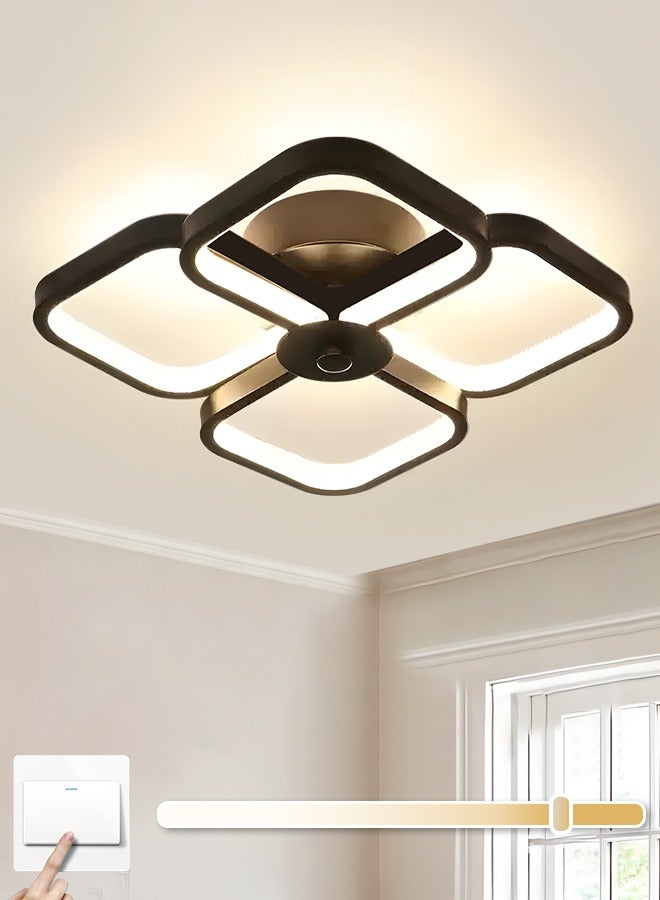 YATAI LIGHTING ضوء سقف حديث، مصباح LED متعدد المربعات قابل للتعتيم، 32 واط، تركيبة إضاءة من الأكريليك والألمنيوم للسقف والجدار لغرفة المعيشة وغرفة النوم والمطبخ وغرفة الطعام - Image 1