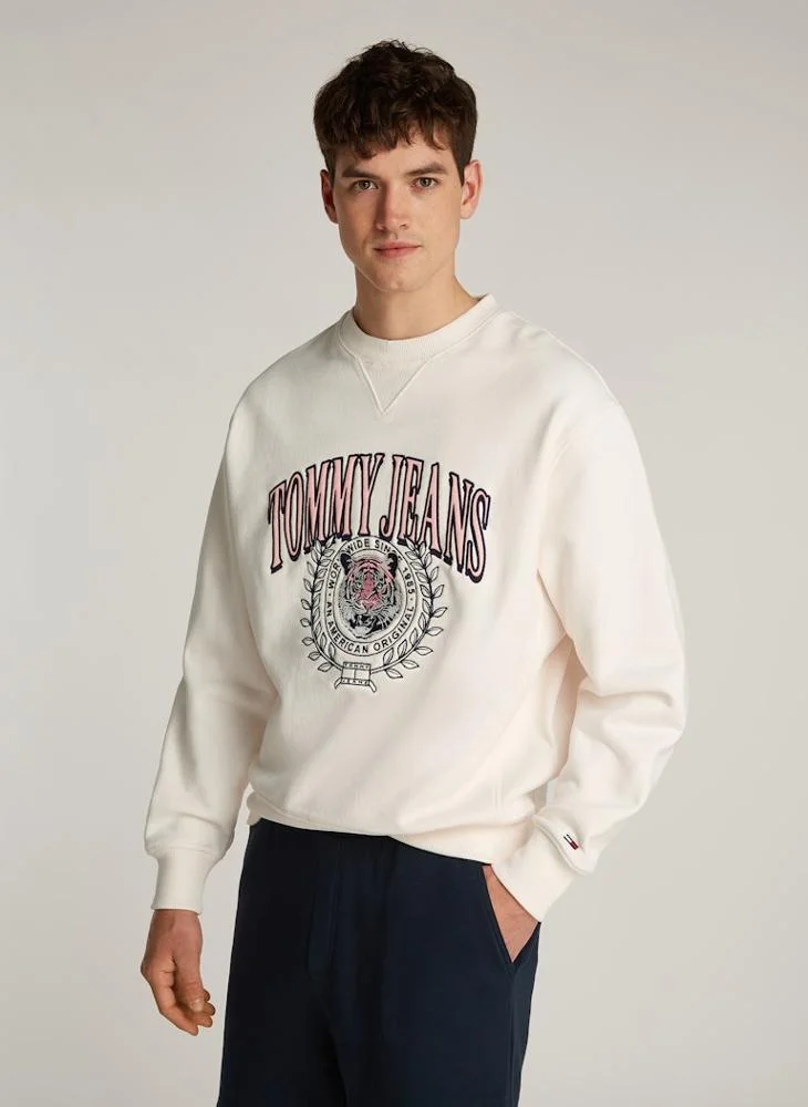 تومي جينز Logo Print Sweatshirt