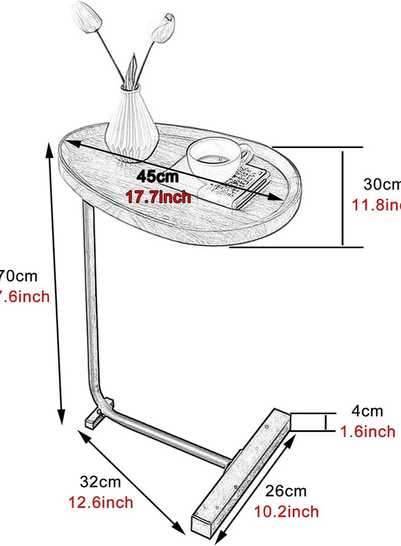 HOOKOR Side Table Water Drop Shaped Tea Table Living Room Mini Coffee Table Modern Simple Creative Table End Table - Image 5