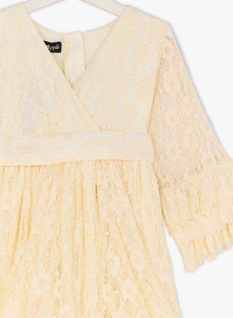 Little Golden Apple Little Ruffle Sleeve Dress