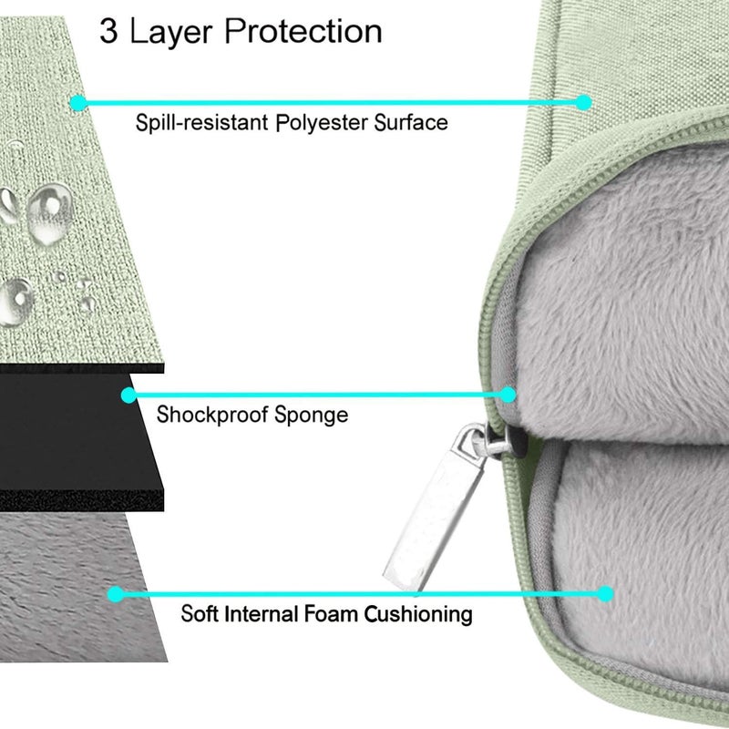 Moca 9-11 Inch Tablet Sleeve Bag Carrying Case Fits New 11-inch iPad Pro M4/iPad Air M2 2024, Air 5/4/3 10.9"/10.5", Pro 11 M2, i-Pad 10th 10.9, i-Pad 9/8th Gen 10.2, Tab S8/S9 11" - Image 2