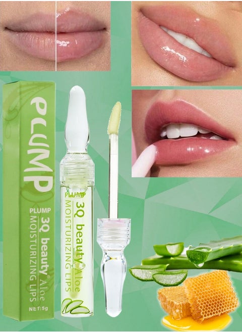 Aloe Vera Moisturizing Lips Plumping Lip Serum Hydrating Moisturizing Plump Lip Gloss Lip Balm for Fuller and Moisturizing Lips Lip Serum for Dry and Dark Lips Lip Gloss Oil