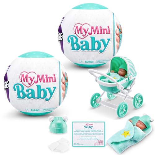 ZURU MY MINI 5 مفاجآت سلسلة بيبي ميني 1 عبوة 2 من زورو لعبة كابسولة غامضة قابلة للجمع للفتيات مجموعة لعب بيبي ميني الواقعية وإكسسواراتها - Image 1
