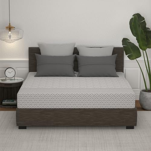 mytrident bedsheet for Double Bed, Home Essential Salt & Pepper Printed bedsheet King Size Bed Cotton, 144 TC 100% Cotton Bedsheet with 2 Pillow Covers - Ebony - Image 3
