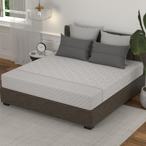 mytrident bedsheet for Double Bed, Home Essential Salt & Pepper Printed bedsheet King Size Bed Cotton, 144 TC 100% Cotton Bedsheet with 2 Pillow Covers - Ebony - Image 2
