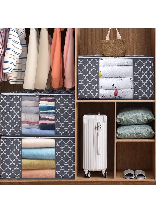SPECULO SPECULO Saree Cover Non Woven Fabric Clothes Organiser for Wardrobe with Transparent Window & Zip Clothes Storage Bag for Lehenga, Suit, Dress Saree Packing Covers for Clothes (Pack Of 25, Grey)  - Image 5