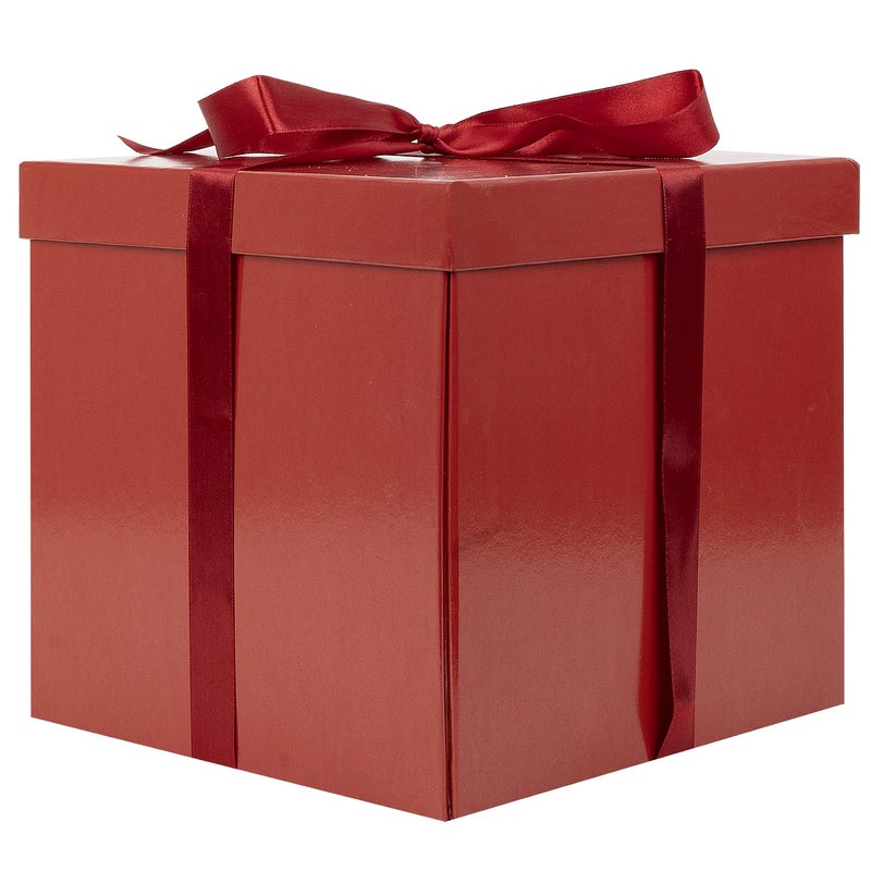 Jaywayang 10 Large Gift Box with Lid and Ribbon Red Gift Box with Paper Filler for Christmas Birthday Valentines Day Anniversarry Presents Wrapping - Image 2