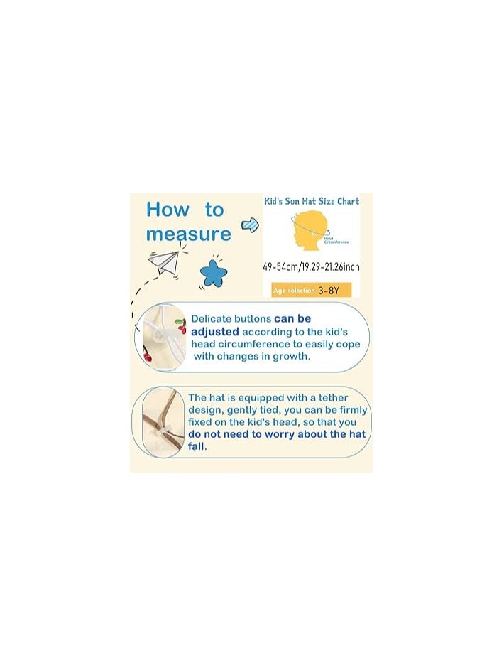 Adjustable Kids Sun Hat with UPF 50+ Protection, Waterproof Bucket Hat for Summer Fishing, Beach, and Swimming, Featuring Neck Flap for Boys and Girls Ages 3-8T. - Image 4