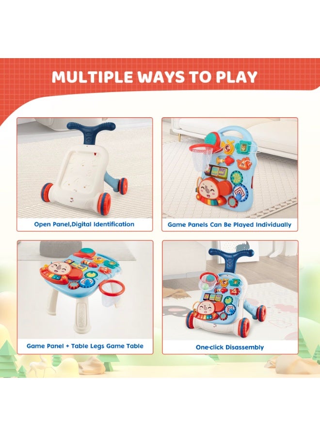 ZERIFAM Baby Learning Walker, 2 in 1 Multifunctional Sit-to-Stand Learning Walker and Activity Center,  Early Educational Push Walking Toys with Detachable Activity Center for Infants & Toddlers 12+ Months - Image 5