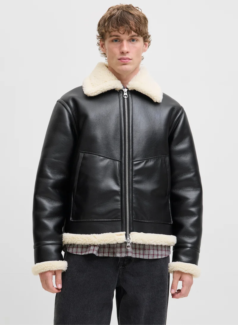 JACK & JONES Aviator Zip Through Jacket
