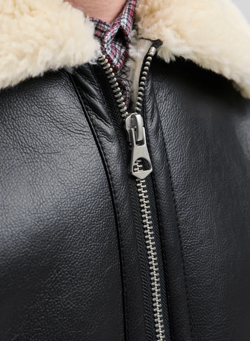 JACK & JONES  Aviator Zip Through Jacket for Men | Best Price UAE