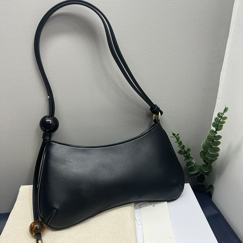 Ja-Style Niche Design Underarm Bag With Beaded Adjustable Baguette Strap, Versatile Women'S Shoulder And Crossbody Bag, Portable - Image 2