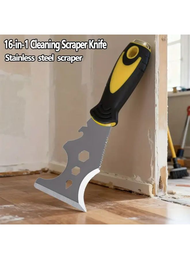 16 In 1 Multi Functional Stainless Steel Paint Scraper Set With Hammer Head - Image 5