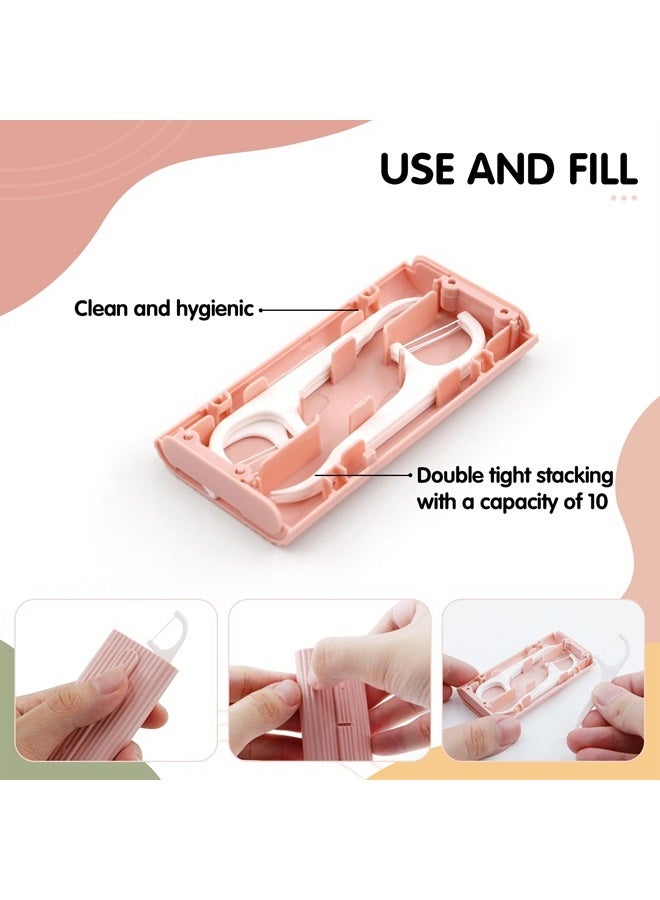 RAZOKO Dental Floss Portable Case, Storage 10 Picks Floss in Box,Floss Pick Dispenser for Cleaning Teeth and Oral Care,Toothpick Floss is Perfect for Dating,Travel,Hotels 2PCS - Image 3