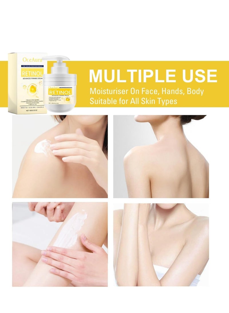  اوساورا لوشن الريتينول للبشرة الجافة، كريم شد وترطيب للجسم، مرطب ريتينول متقدم للبقع العمرية، لوشن البابونج المشرق للوجه واليدين والجسم، 100 غرام - Image 2