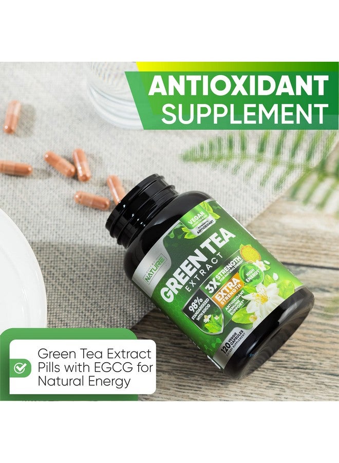 Built By Nature Green Tea Extract Pills - Powerful Antioxidant Supplement - 98% Standardized EGCG 1000mg for Natural Energy with Polyphenols - Gentle Caffeine - 120 Capsules - Image 5