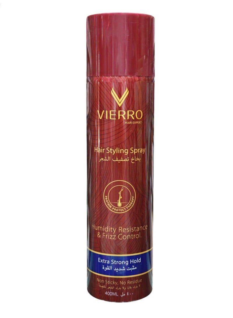 Achieve a flawless, long-lasting hairstyle with Vierro Hair Expert Styling Spray. Formulated with advanced "Protein Protect Therapy", this spray not only locks your style in place but also helps protect and nourish your hair strands. Designed to withstand the elements, it delivers a professional finish with maximum control and absolute comfort.