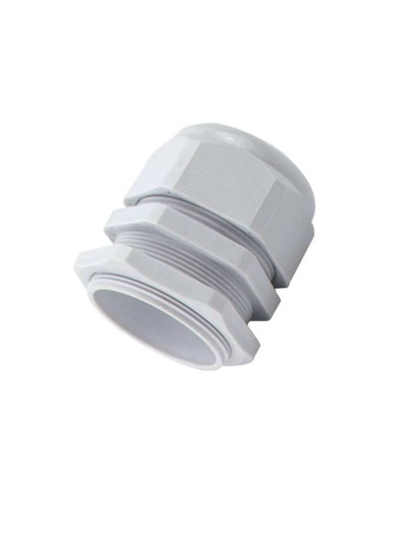 PG Gland White Pack of 5 pcs, Dust Proof Nylon Cable Gland With Locknut Ideal For Junction/connection Boxes Electrical Power, Tele & Data Cables, Instrumentation Control (PG-21) - Image 2