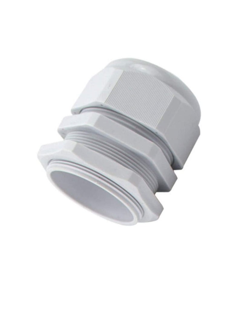 PG Gland White Pack of 5 pcs, Dust Proof Nylon Cable Gland With Locknut Ideal For Junction/connection Boxes Electrical Power, Tele & Data Cables, Instrumentation Control (PG-21) - Image 1