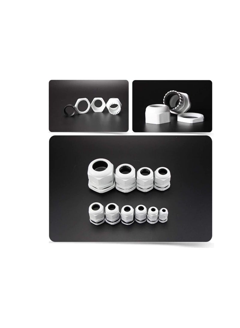 PG Gland White Pack of 5 pcs, Dust Proof Nylon Cable Gland With Locknut Ideal For Junction/connection Boxes Electrical Power, Tele & Data Cables, Instrumentation Control (PG-21) - Image 3