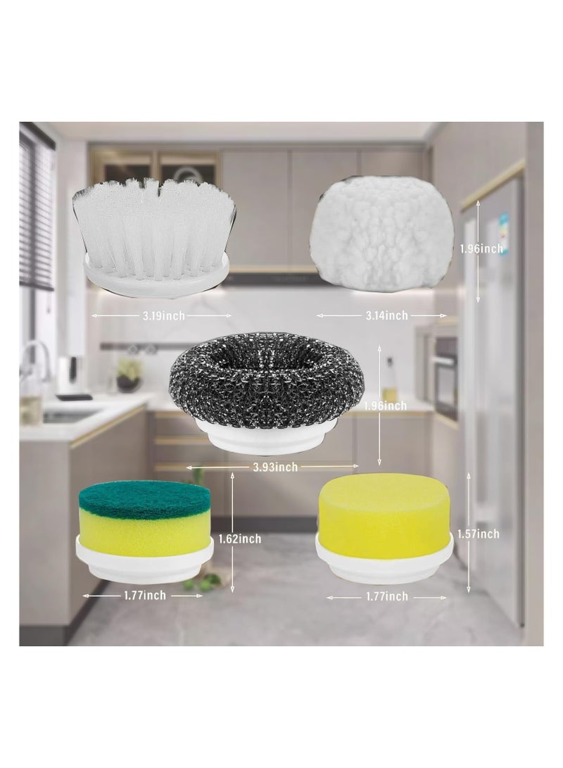 Bukela Rechargeable Electric Spin Scrubber, Portable Handheld Cleaning Brush with 5 Replaceable Brush Heads, Cordless Cleaning Brush for Bathroom, Kitchen, Dish, Milk bottle, Tile, Glass - Image 5