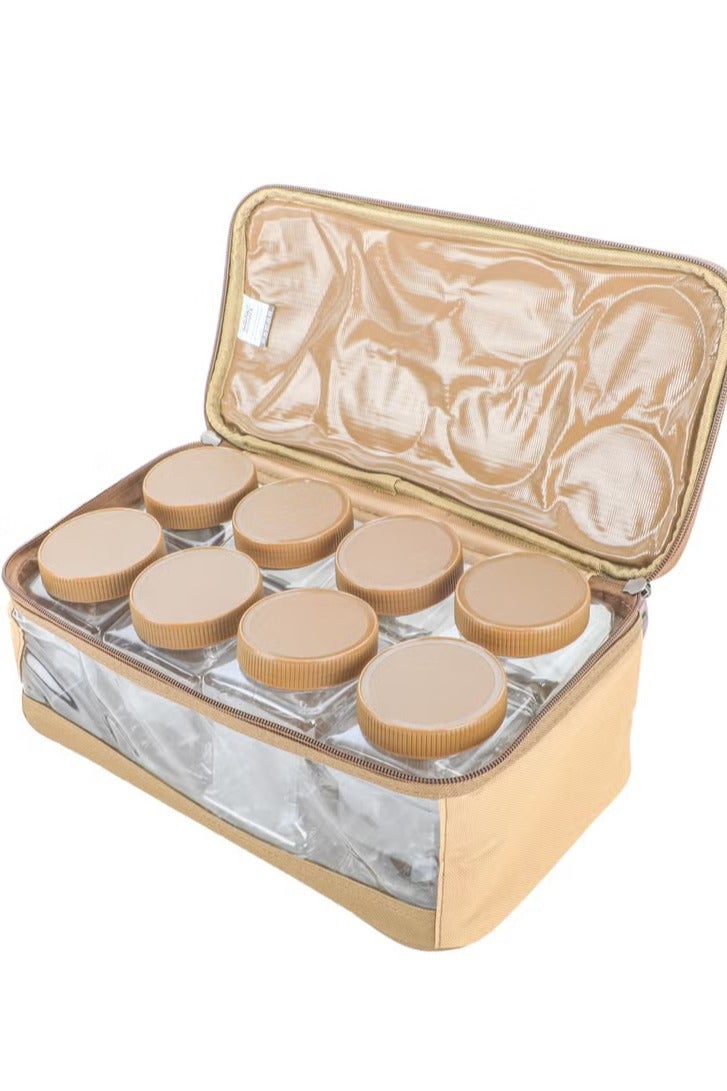 الغافة سبايس بوكس كيب، 8 قطع، 680 مل، لون كاكي، 8 قطع، من الغفاء