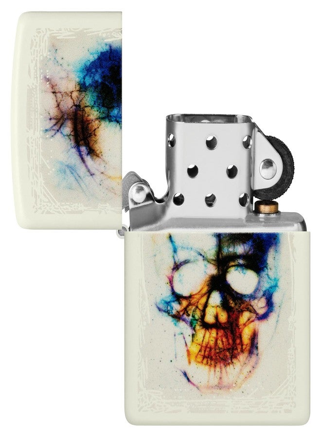 Zippo Skull Print Design Glow in The Dark Matte Pocket Lighter - Image 4