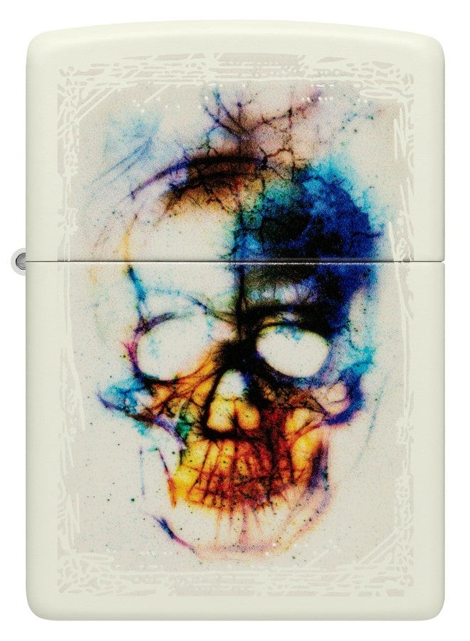 Zippo Skull Print Design Glow in The Dark Matte Pocket Lighter - Image 2