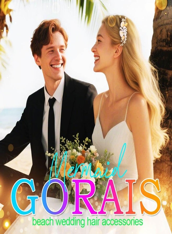 جورايس مشط شعر زفاف على شكل نجم البحر من GORAIS، إكسسوارات شعر للعرائس على الشاطئ، قطع شعر من اللؤلؤ للنساء والفتيات - Image 4