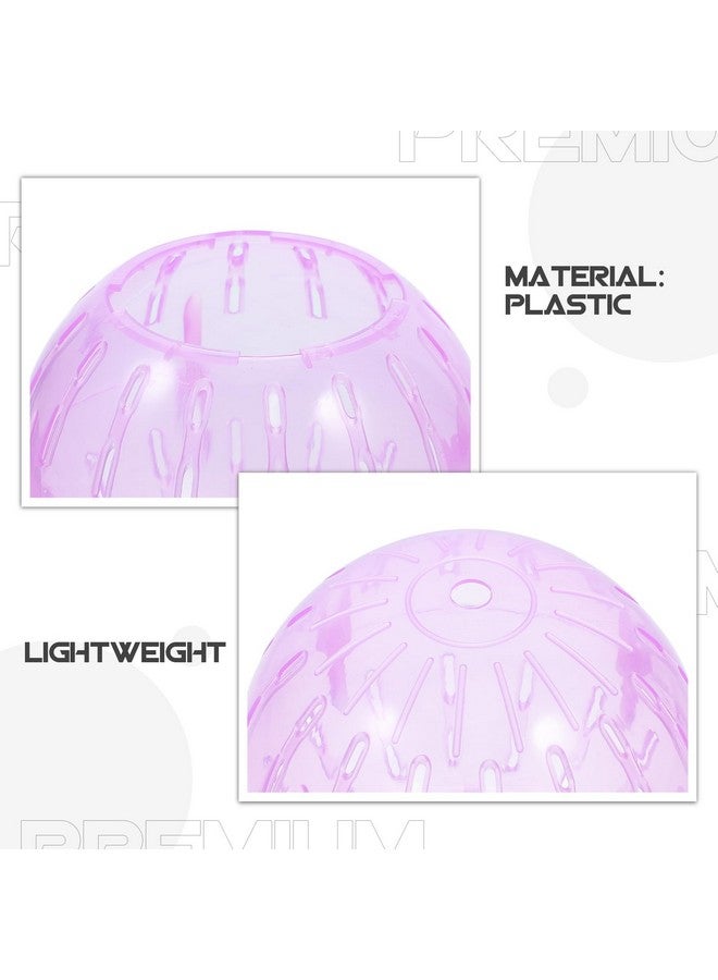 POPETPOP Hamster Exercise Ball, 4 Inch Hamster Running Ball Transparent Plastic Hamster Ball Wheel Guinea Pig Sports Ball For Dwarf Hamsters Small Pets Supply Pink - Image 5
