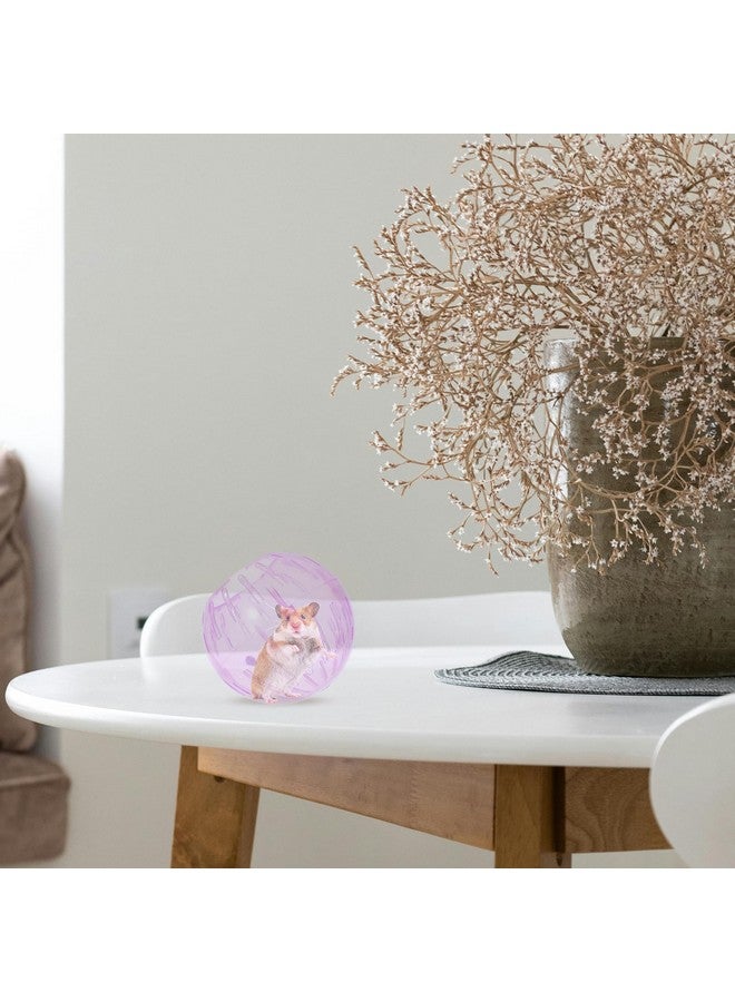 POPETPOP Hamster Exercise Ball, 4 Inch Hamster Running Ball Transparent Plastic Hamster Ball Wheel Guinea Pig Sports Ball For Dwarf Hamsters Small Pets Supply Pink - Image 3