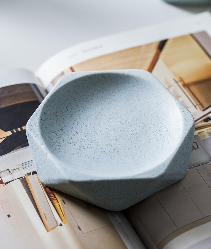 Kuber Industries Bathroom Accessories Set | Ceramic Bathroom Tooth Brush Holder | Bathroom Soap Holder Dish | Kitchen Soap Dispenser 380 ML | Water Cup 380 ML | ZX031BU-4T | Set of 4 | Blue - Image 3