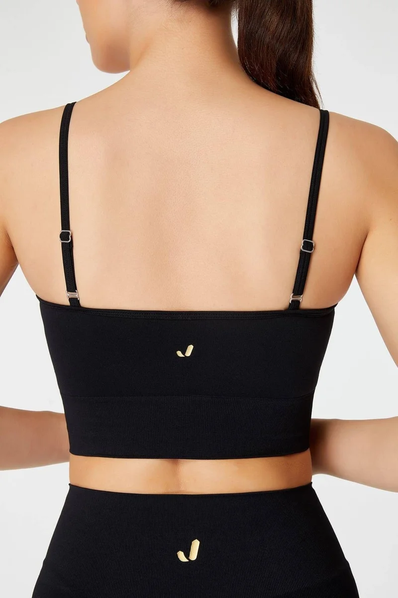 Jerf Vella Rope Strap Comfort Sport Bra Black