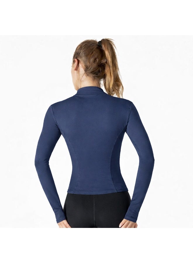 Vitra World Women Fitness Running Jacket Slim Fit Long Sleeve Yoga Shirt with Zipper Breathable and  Quick Dry Activewear Workout Coat Sportswear for Gym Cycling Training - Image 2