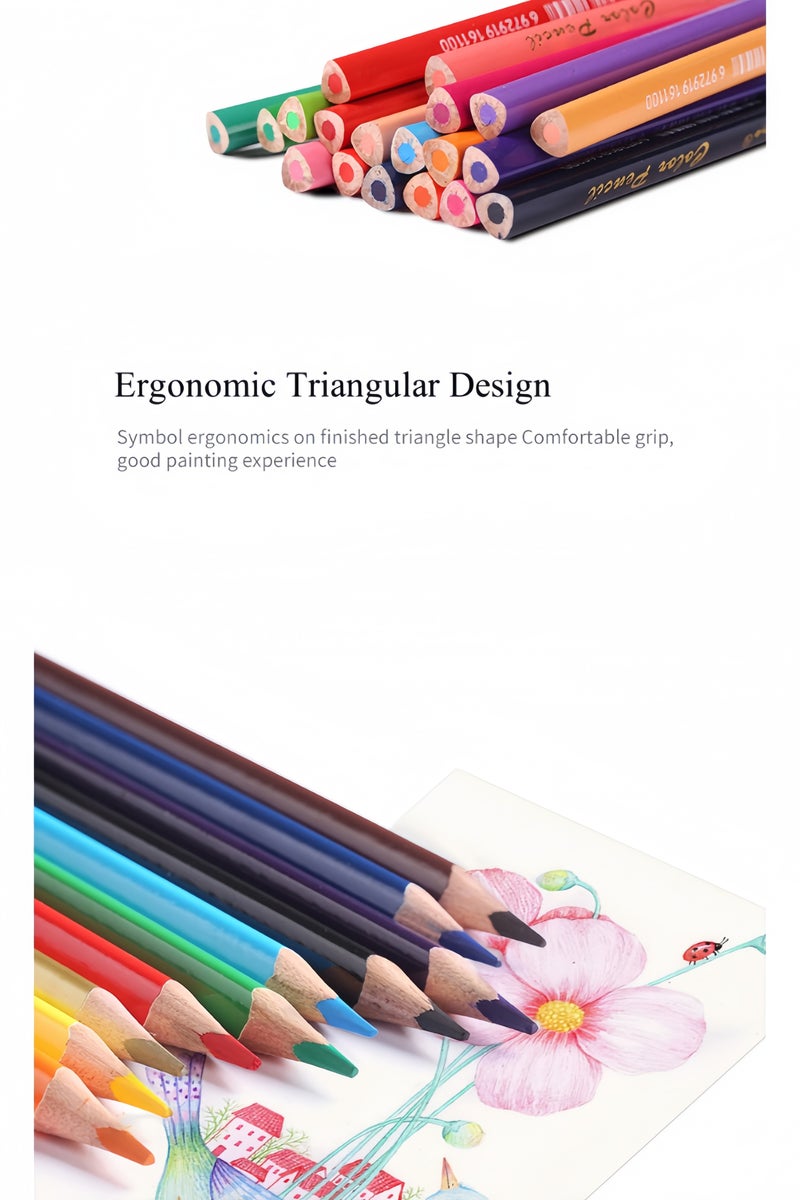 جيورجيون 36 لون أقلام الرصاص الملونة القائمة على النفط ، قسط الفنان الصف مجموعة للرسم والرسم في حالة القصدير المعدنية واقية - Image 4