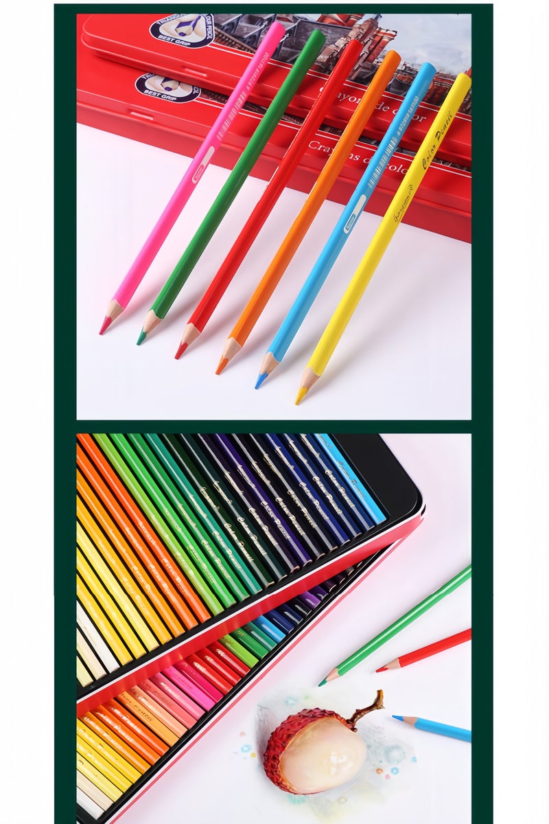 جيورجيون 36 لون أقلام الرصاص الملونة القائمة على النفط ، قسط الفنان الصف مجموعة للرسم والرسم في حالة القصدير المعدنية واقية - Image 5