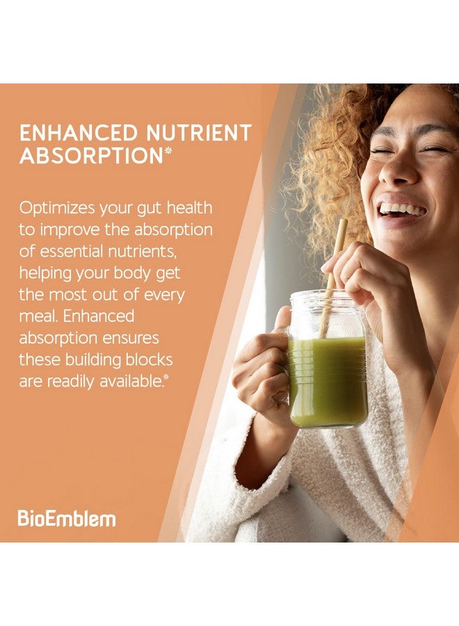 BioEmblem Probiotics for Women & Men - 55 Billion CFU | 11 Strains with Prebiotics & Postbiotics | Jerusalem Artichoke & Inulin | Digestive & Immune Support, Nutrient Absorption | Non-GMO,45 Capsules - Image 4