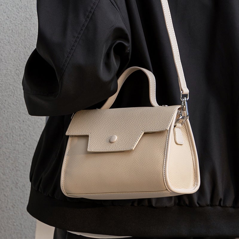 First-Layer Cowhide Bag For Women Genuine Leather Women'S Bag High-Quality Texture Shoulder Bag Versatile Commuter Handbag For Women - Image 4