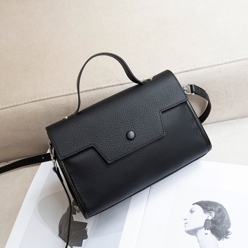 First-Layer Cowhide Bag For Women Genuine Leather Women'S Bag High-Quality Texture Shoulder Bag Versatile Commuter Handbag For Women - Image 1
