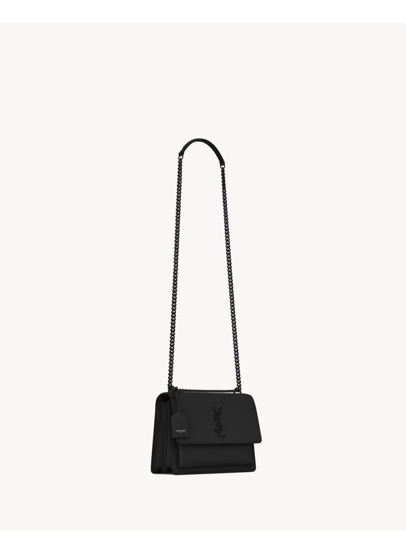 YSL Classic Style Smooth Leather Flap Bag – Luxury Chain Shoulder Crossbody Handbag for Women – Elegant Magnetic Closure Daily Office & Travel Bag - Image 4